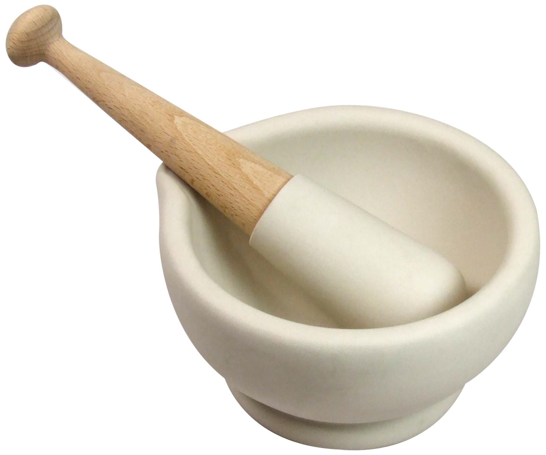 Milton Brook Unglazed Mortar and Pestle, 6-1/2-Inch Diameter