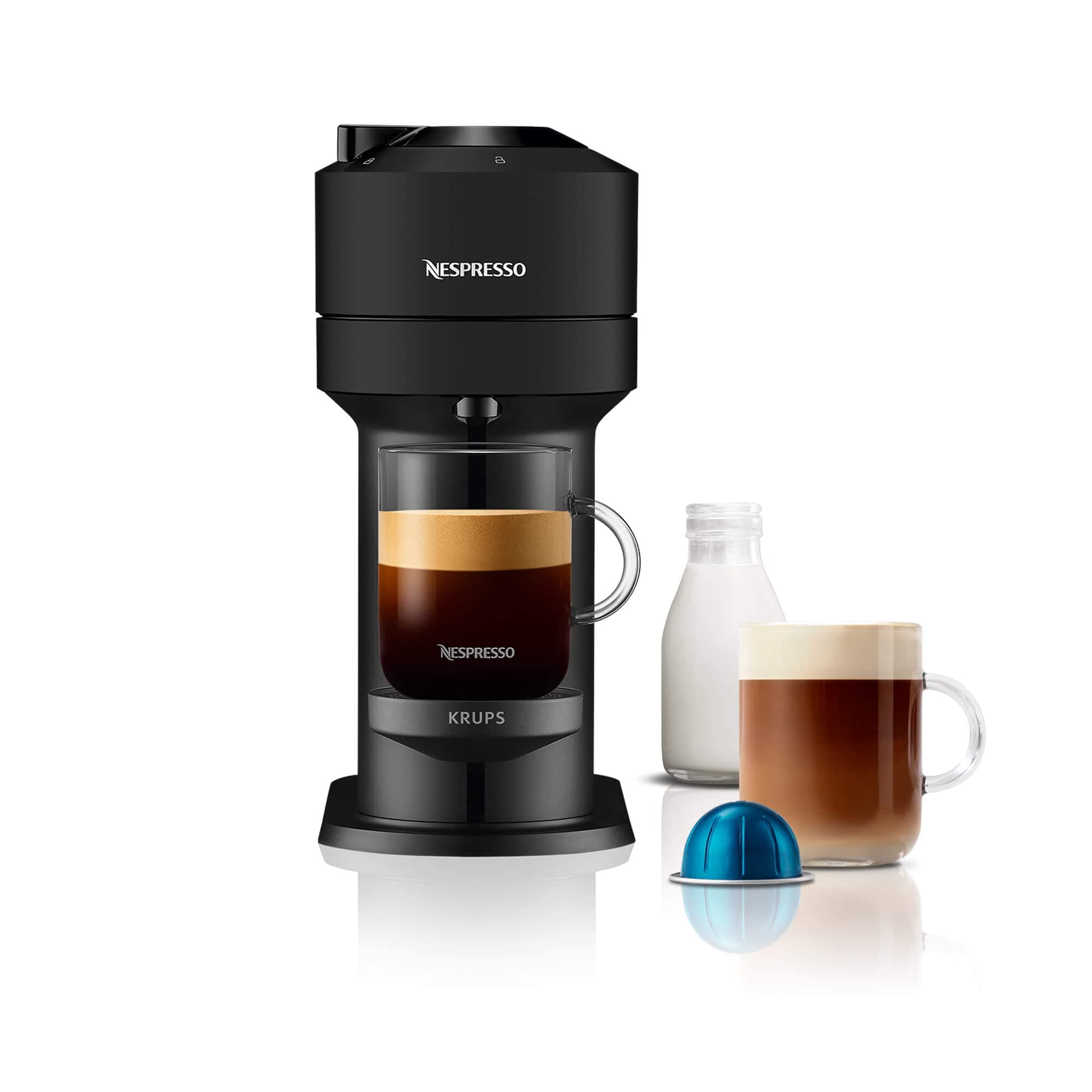 Vertuo Next Automatic Pod Coffee Machine for Americano, Decaf, Espresso by Krups in Matt Black