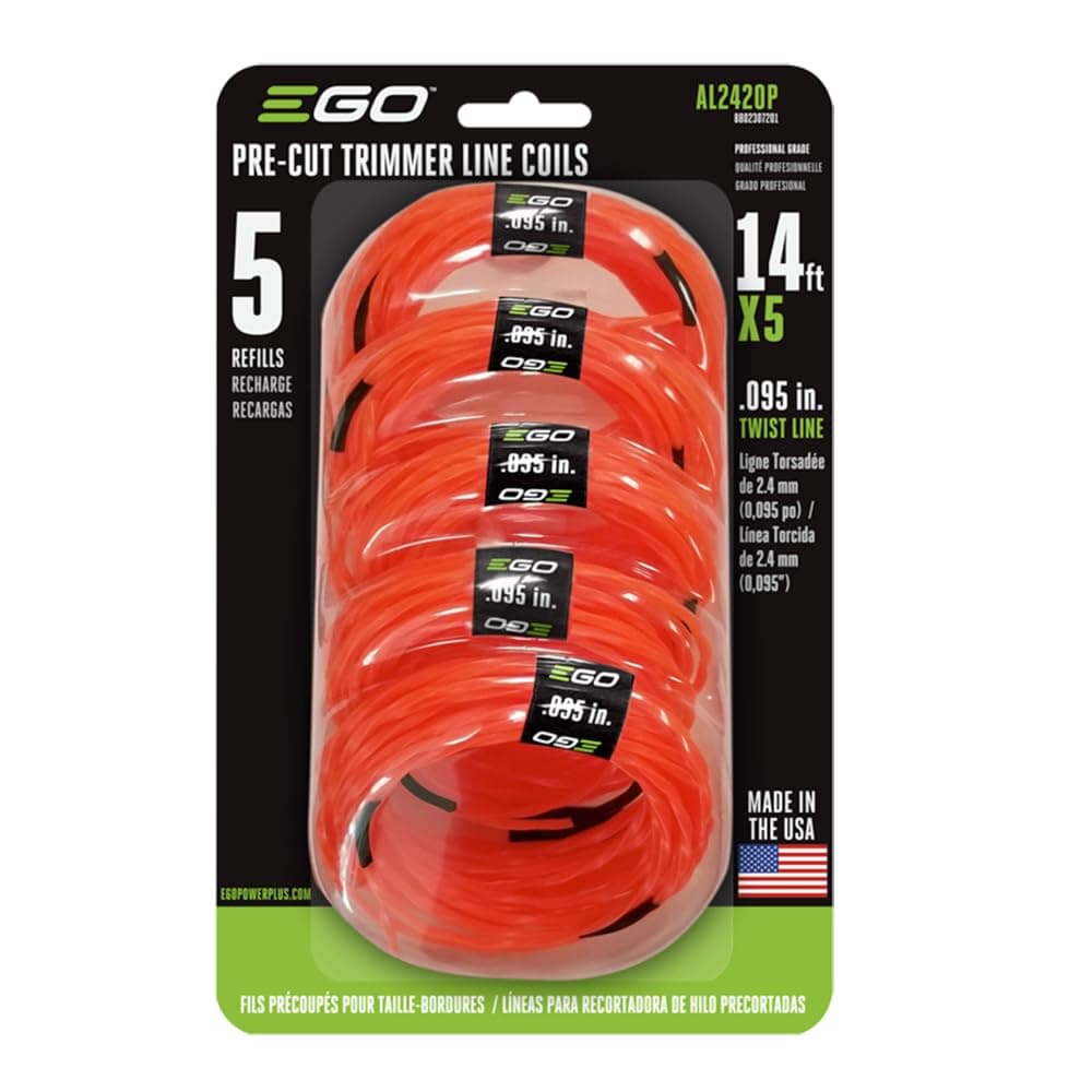 Twisted String Trimmer Lines, Pre-Cut 0.095", 5-Pack - AL2420P