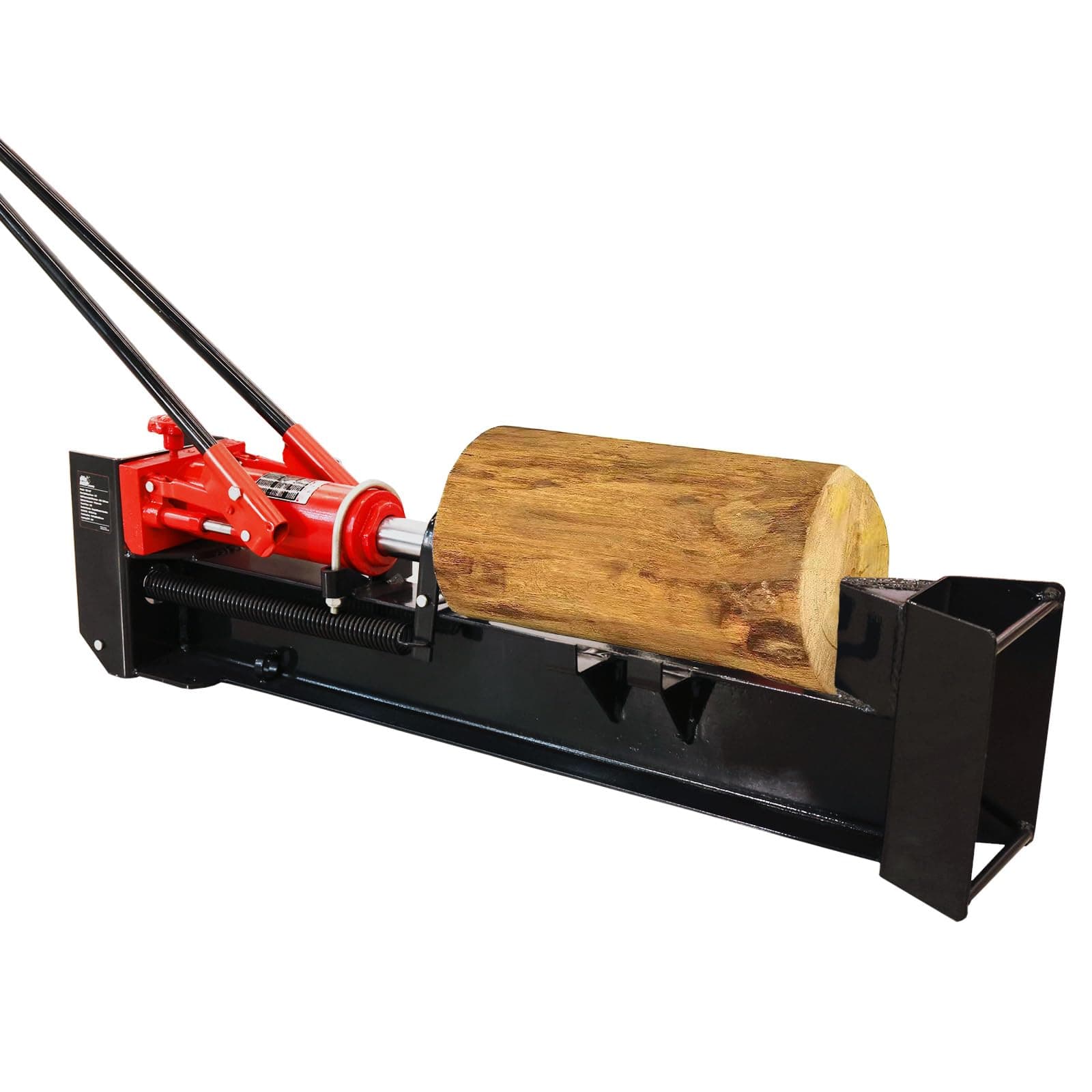 BIG RED ATGS012 Torin Hydraulic Log Splitter: Durable Manual Wood Splitter with Horizontal Full Steel Beam, Labor-saving Machine - Stable and Safe, Capacity 12 Ton, Red