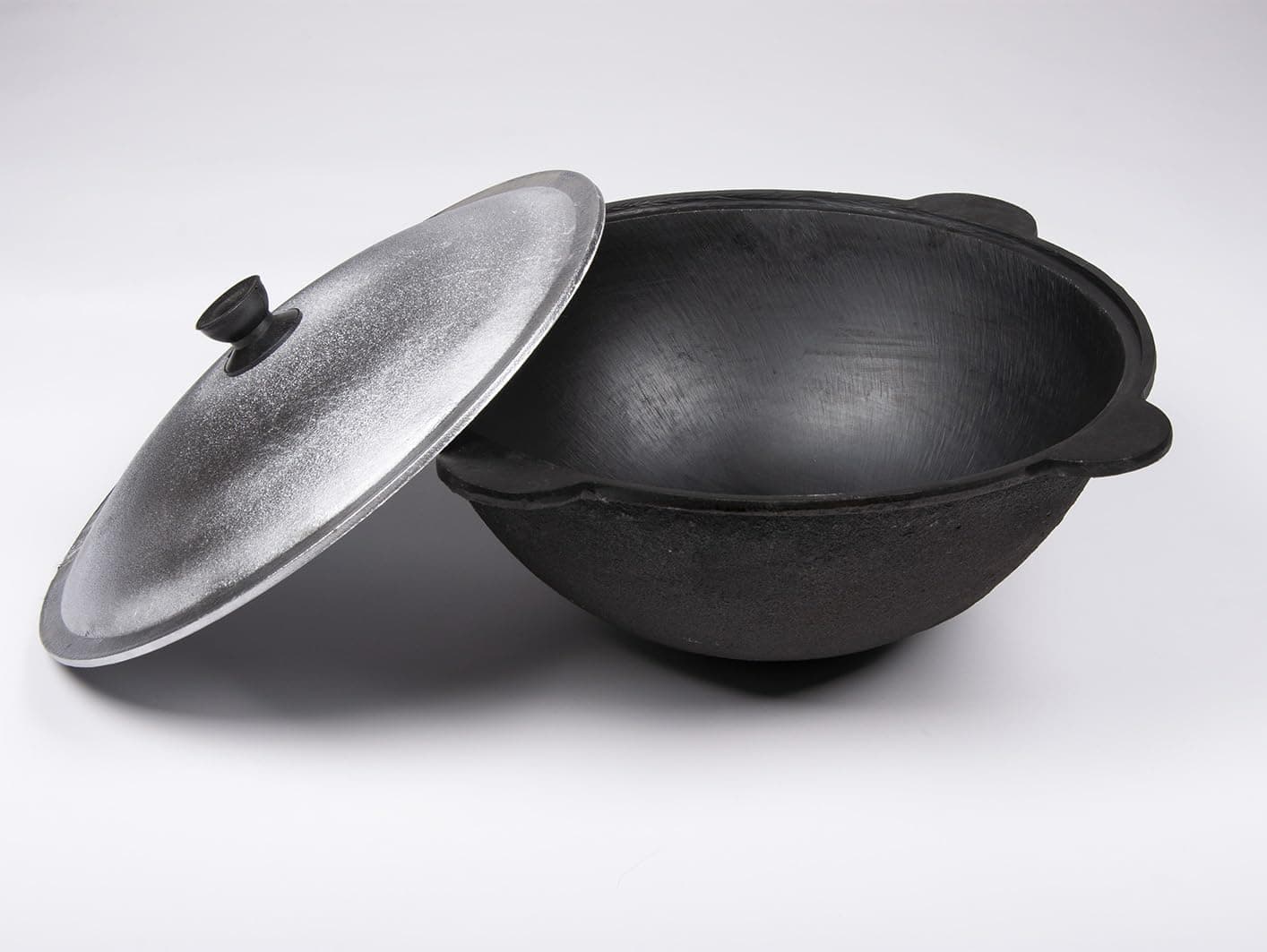 Cast Iron Uzbek Traditional Kazan Cauldron 22L Qozon Qazan Caldero Kadai Pilaf Plov Lagman Shorpa