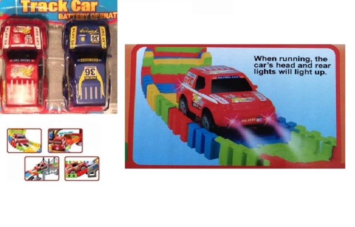 Variable car Track Set Red Blue Car Set