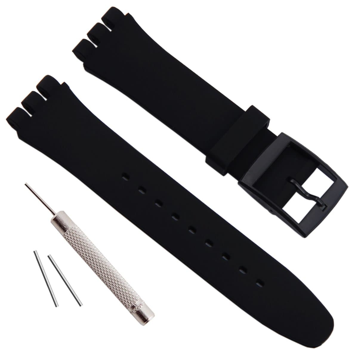 Silicone Rubber Watch Strap/Watch Band Replacement for Swatch (17mm 19mm 20mm)