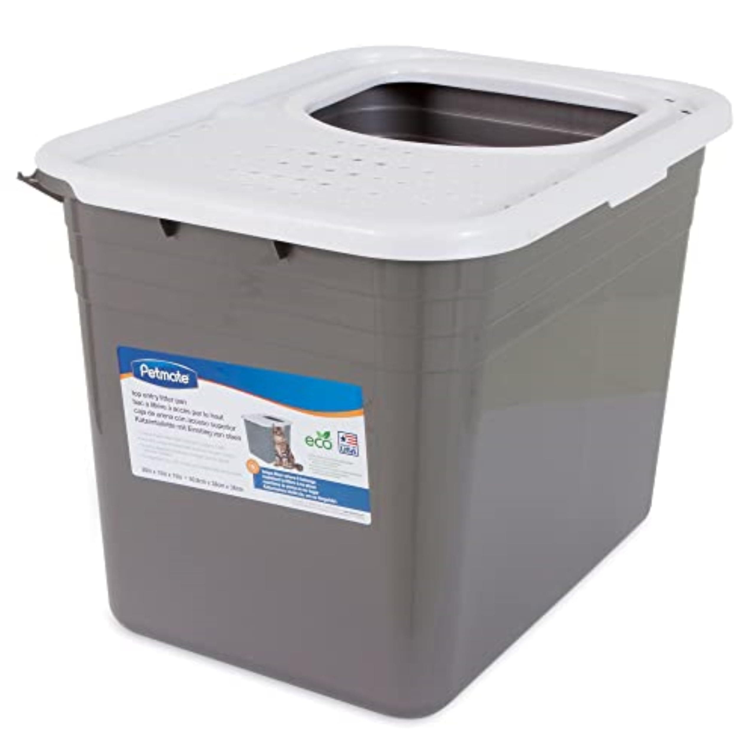 Enclosed Cat Litter Boxes with Hinged Lid and Wide Top Entry Opening, Cat Litter Box Enclosure with Filter Lid, Made in USA, Scoop not Included
