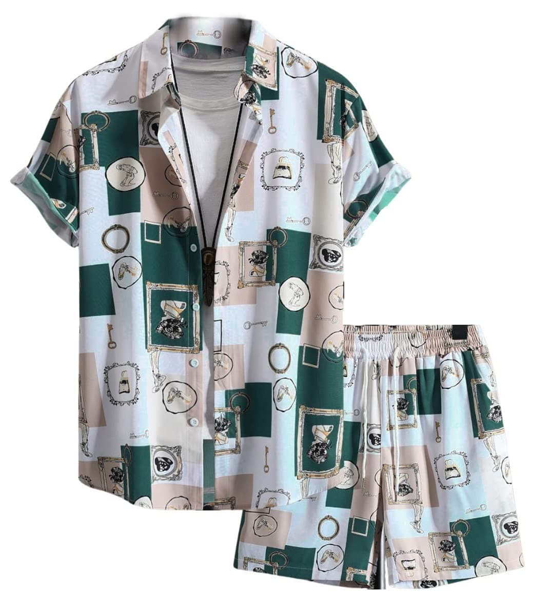 OM SAI LATEST CREATIONCo Ord Set for Men | Night Suit | T-Shirt and Shorts Set for Man | Night Dress | Pyjama Set | Summer Wear | Lounge wear | Beach Outfit