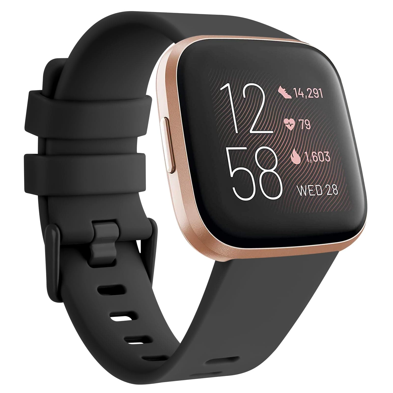 Tobfit Soft Strap Compatible for Fitbit Versa 2 (Watch Not Included), Flexible Premium Elastomer TPU Adjustable Watch Band, Sport Replacement Watchstrap for Women Men