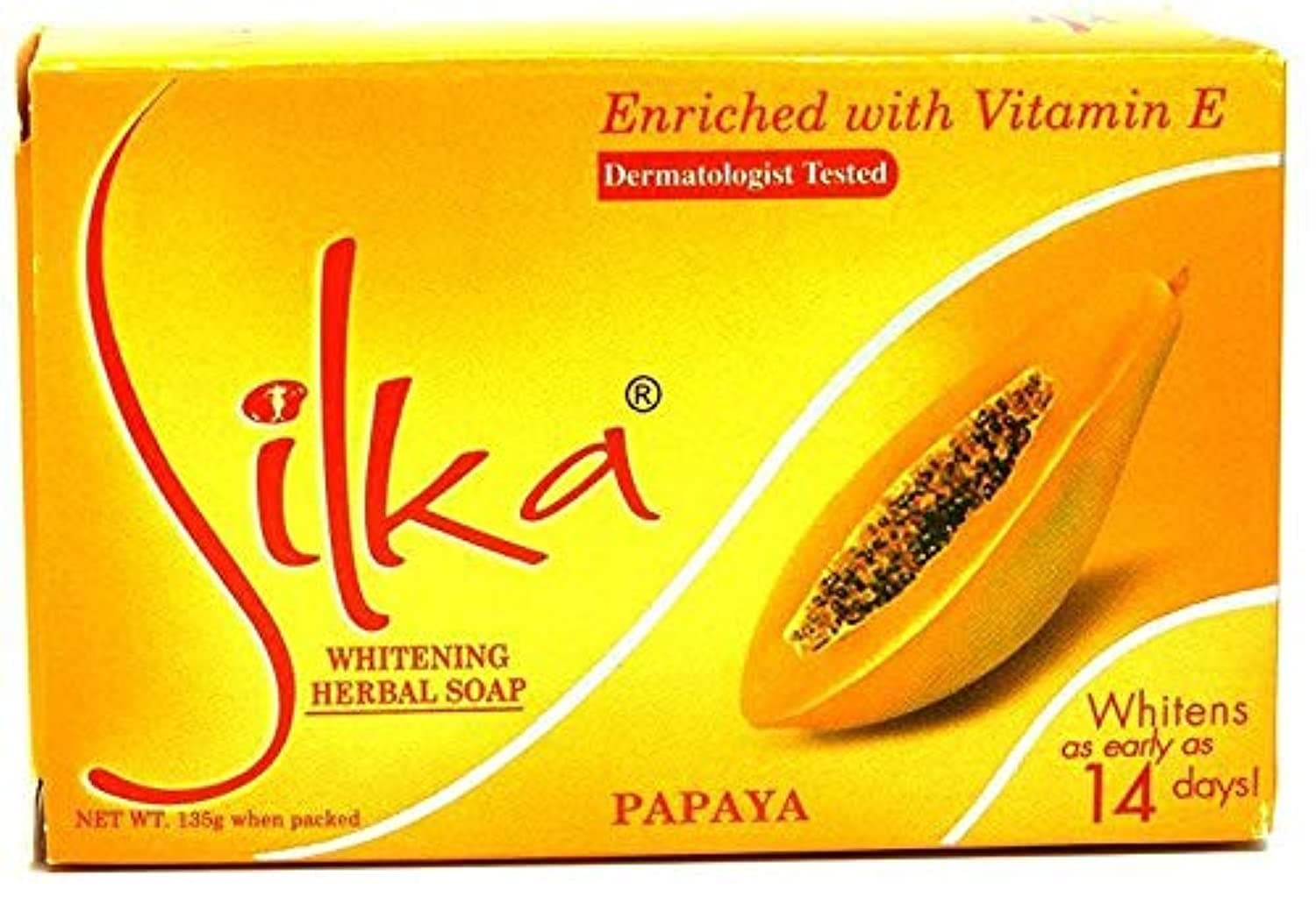 Silka Whitening Herbal Papaya Soap with Vitamin E