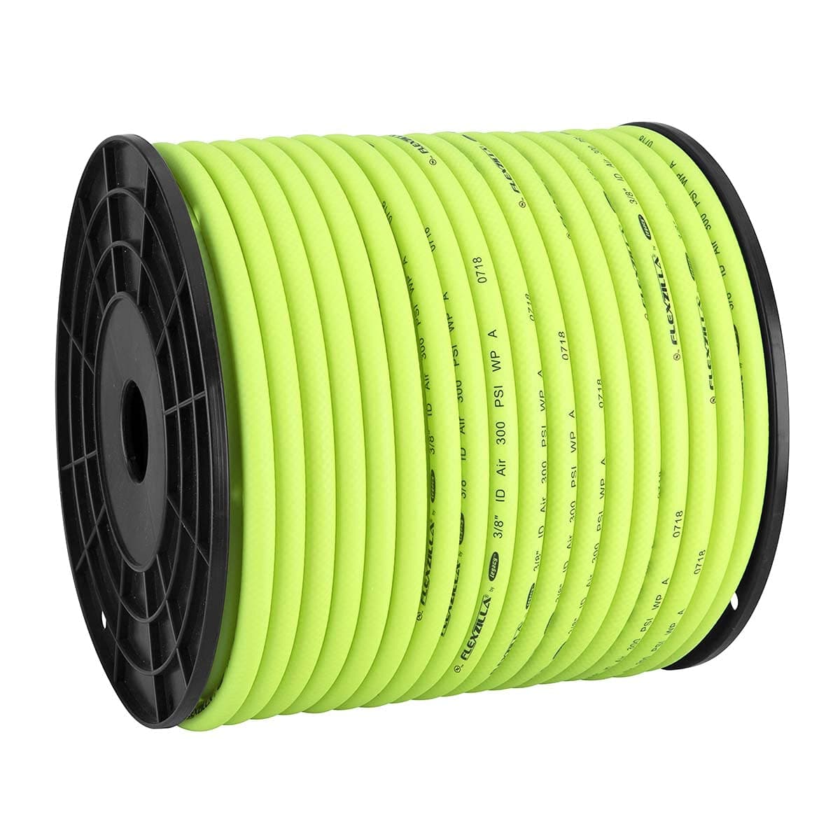 Pro Air Hose, Bulk Plastic Spool, 3/8 in. x 250 ft, Heavy Duty, Lightweight, Hybrid, ZillaGreen - HFZ38250YW