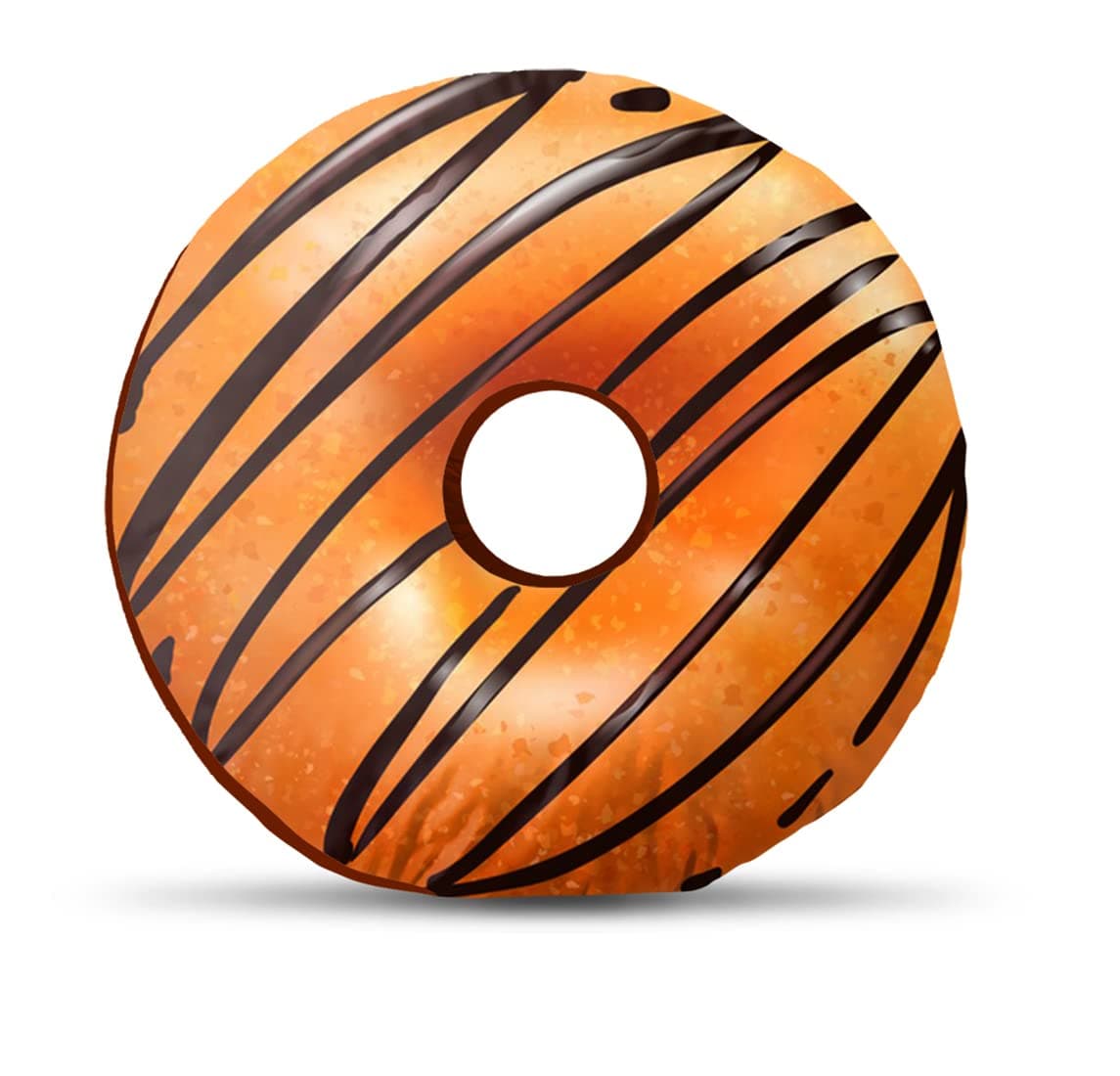 DREAMVIO Velvet Donut/Doughnut Plush Cushion/Pillow for Kids - 14X14 Inch, Design36 (Multicolor)