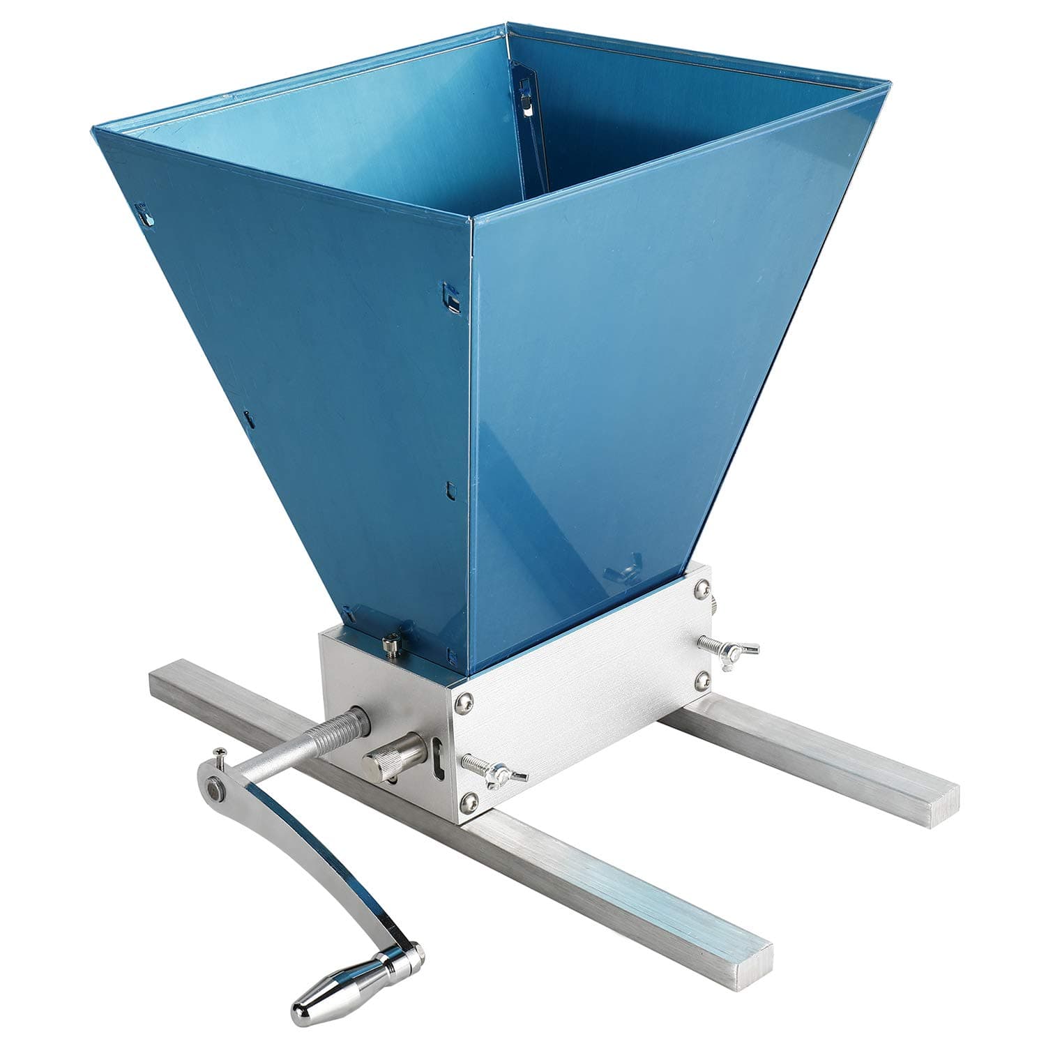 YaeMarine Malt Grinder Barley Grinder Grain Crusher Stainless Grain Grinder Manual Adjustable Mill Machine, 2 Rollers, 4L Capacity