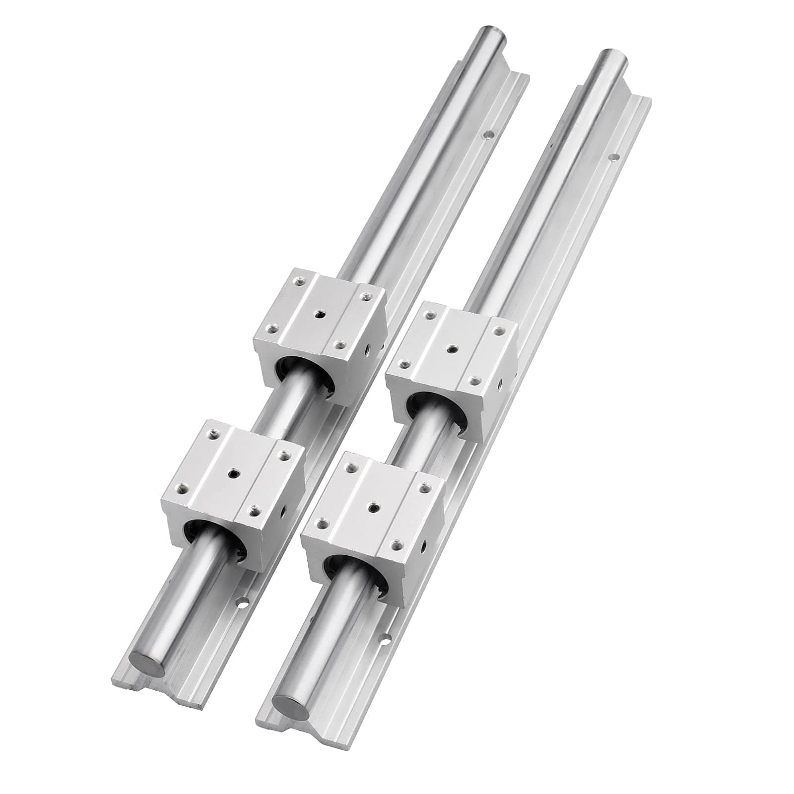 Linear Guide Rail,2 pcs SBR16 500mm Linear Rail+4 Pcs SBR16UU Blocks For CNC Machine