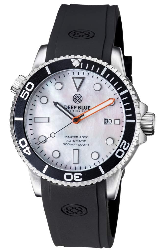 Master 1000 Automatic Diver Black Bezel -White Mother of Pearl DIAL