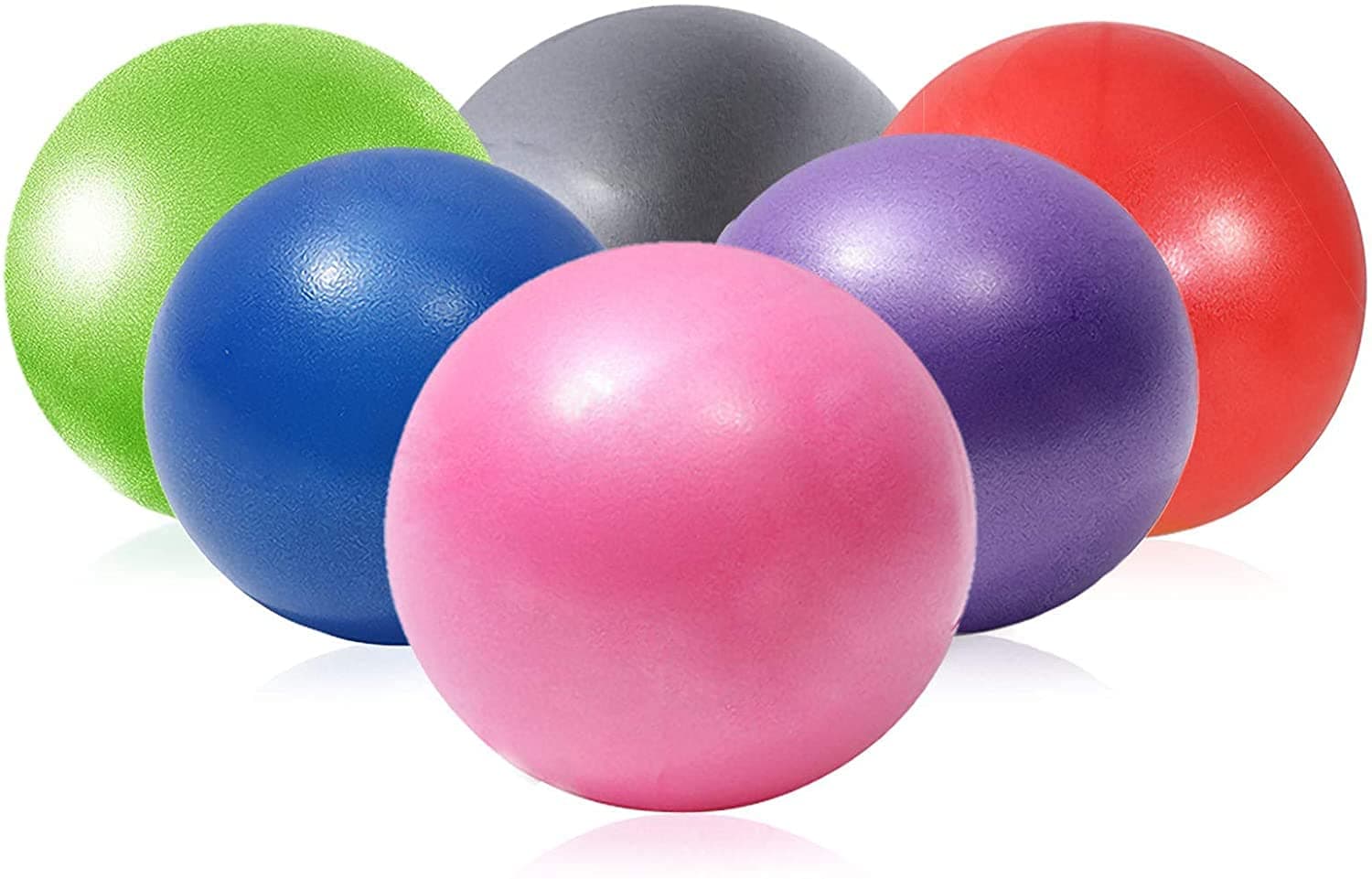 Mini Yoga Balls 9 Inch Exercise Pilates Therapy Balance Barre Equipment for Home Stability Squishy Training PhysicalCore Training(6 PCS)