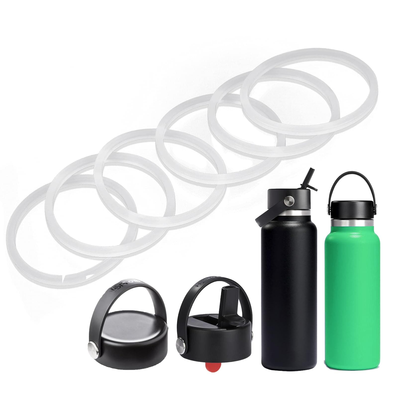 Greant 6 PCS O Ring Compatible with Hydro Flask Wide Mouth Coffee Lid, Rubber Seal Compatible with Hydroflask Lid, 2 inch Flip Lid Gasket, Compatible with Hydro Flask Gasket Seals
