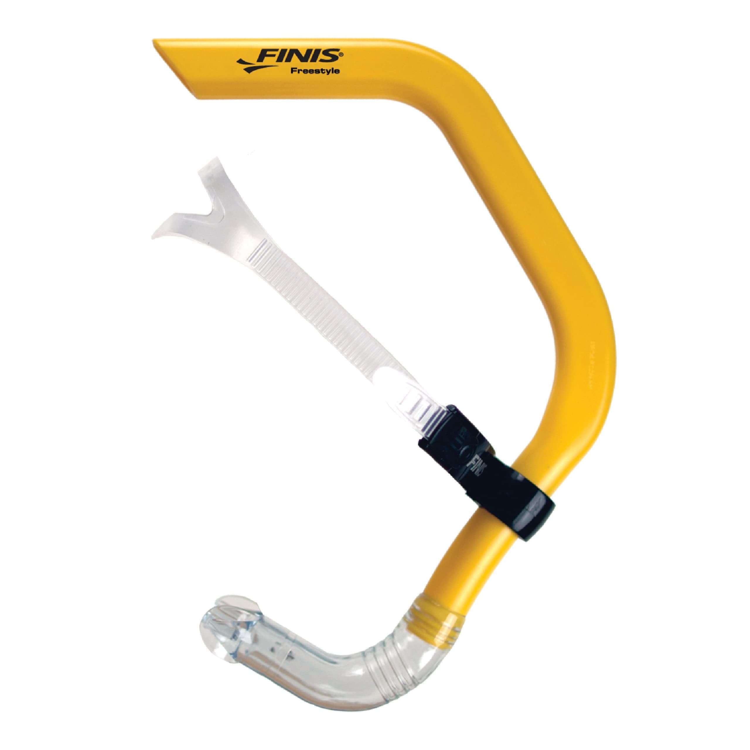 Freestyle Center-Mount Swimming Snorkel , Yellow, Adult