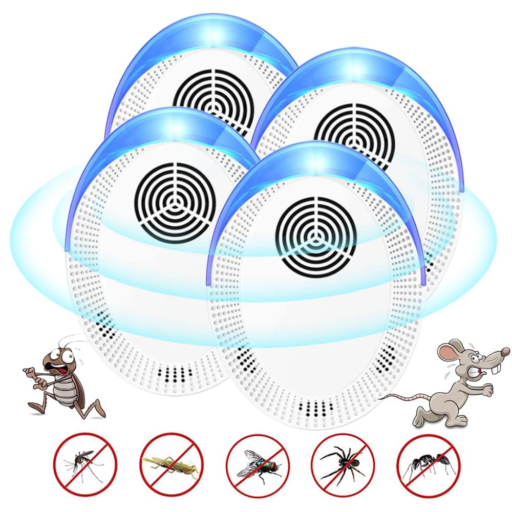 BLAZOR Ultrasonic Pest Repeller, Electronic Mouse Repellent, Indoor Silent Rat Deterrent Plug In, Pest Control for Mice, Ants, Spider, Rodent, Fly, Mosquitoes, Harmless to Humans & Pets (QSQ-12030)