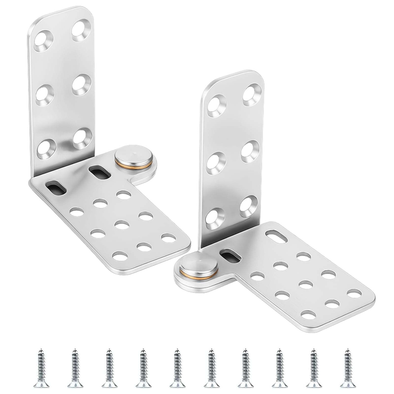 TamBee Door Pivot Hinges 180 Degree Heavy Duty Hinges for Wood Doors Shaft 304 Stainless Steel Top and Bottom Set Pivot Hinge System (1 Pair)