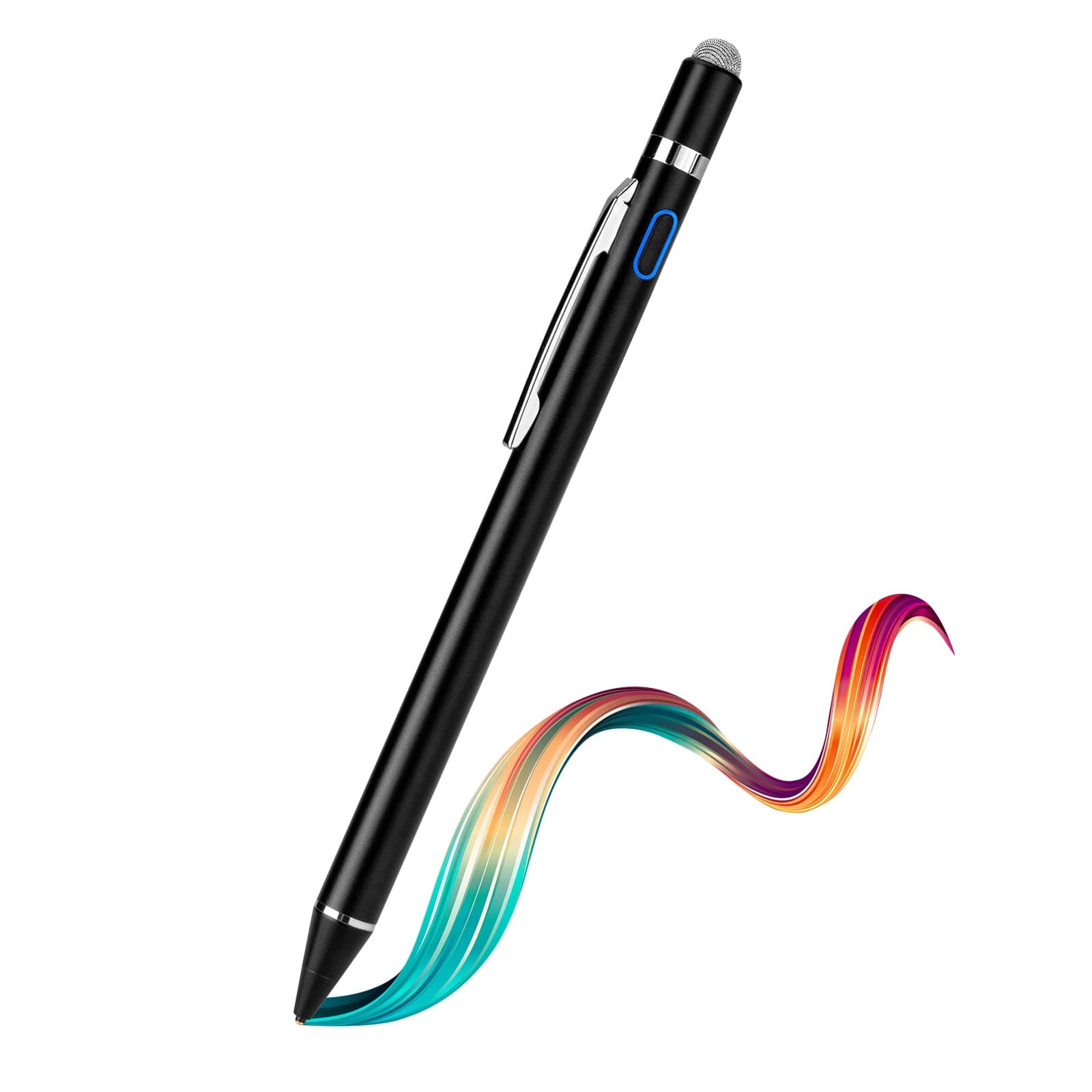 Stylus Pen for Lenovo Tab P11/P12 - Evach High-Precision Fine Tip Pencil with Magnetic Fabric Cap 2 in 1 Sensitive, Ideal for Writing and Drawing, Active Slim Pen for Lenovo Tab P11/P12,Black