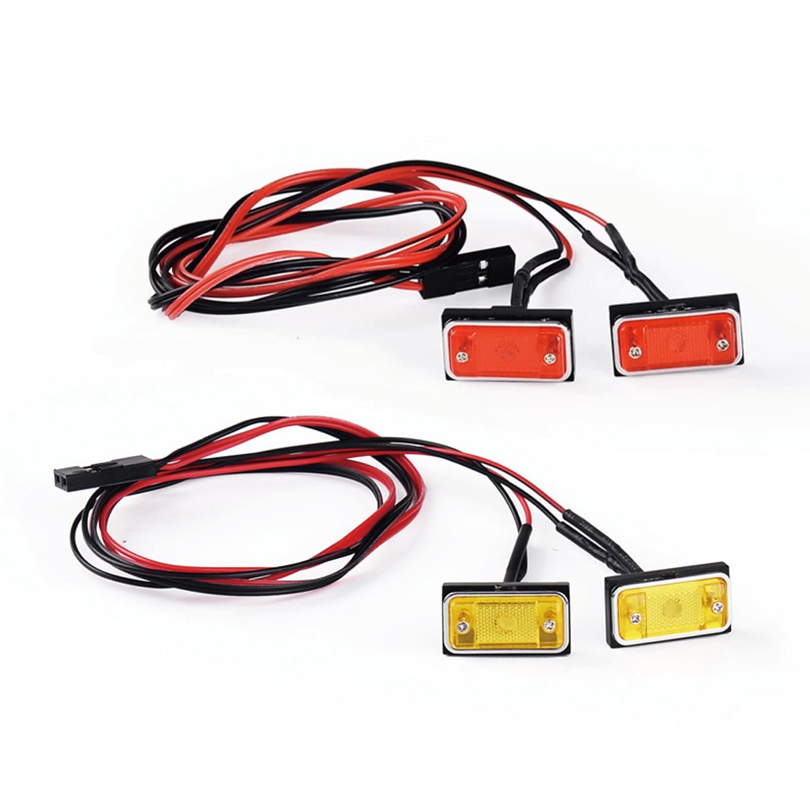 INJORA RC LED Lamp Rectangular Turn Signal Light for 1/8 1/10 RC Crawler Car Upgrade,2PCS
