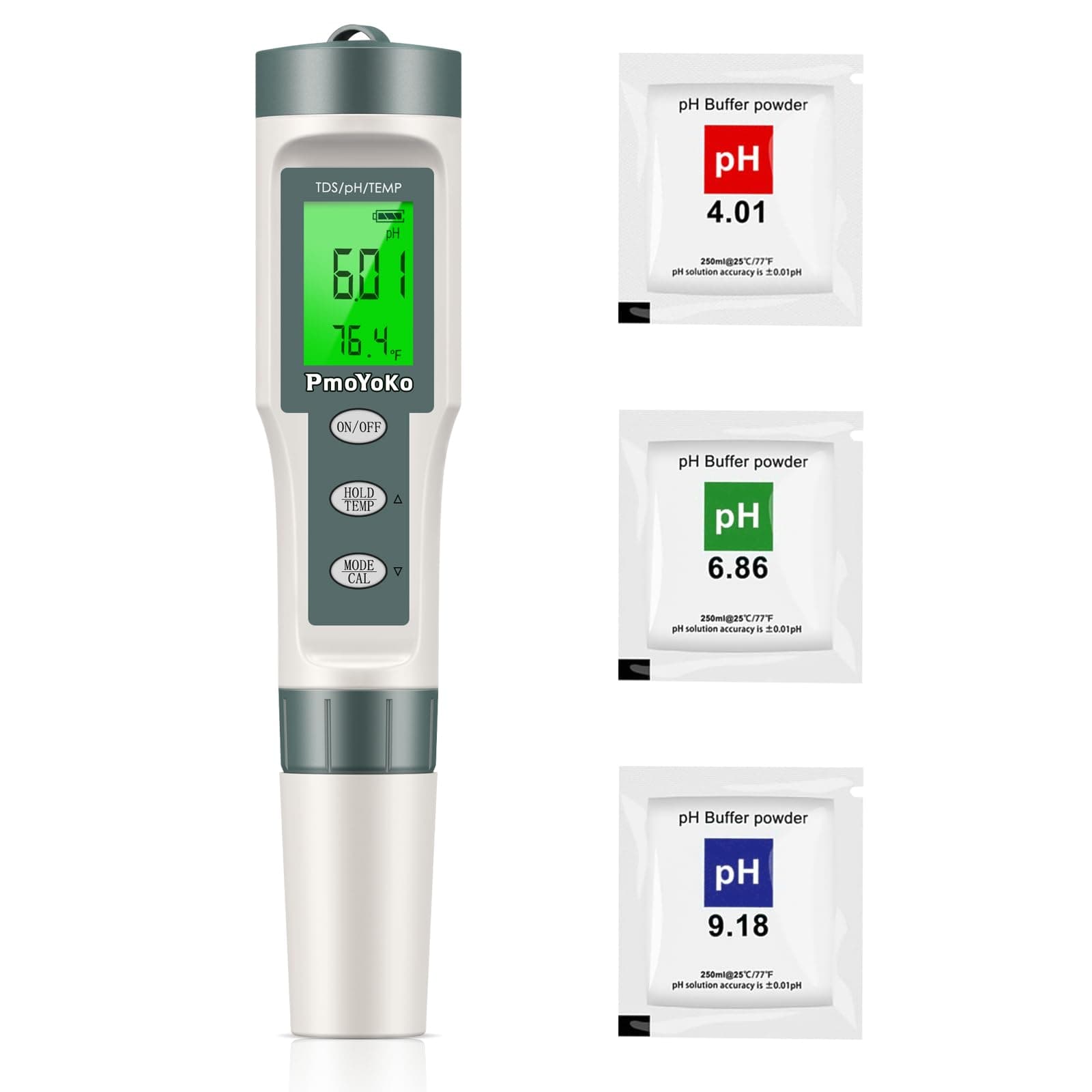 Digital pH Meter with ATC pH r, 3 in 1 pH TDS Temp 0.01 Resolution High Accuracy Pen Type r, Water r for Water, Wine, Spas, Aquariums