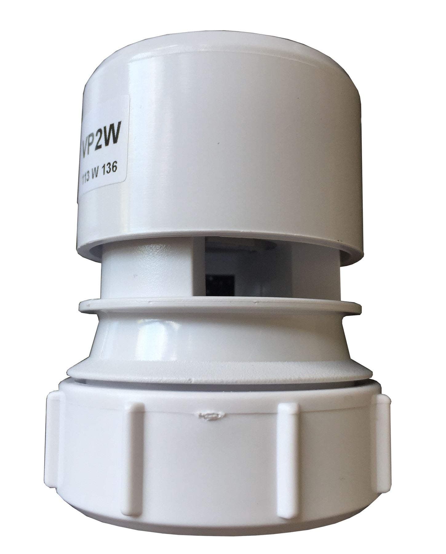 McAlpine VP2W Ventapipe 25 Air Admittance Valve with 1.5" Universal Outlet, White
