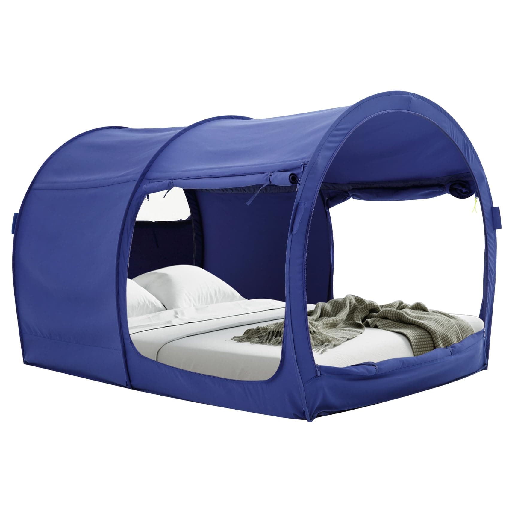 Bed Tent Dream Tents Bed Canopy Shelter Cabin Indoor Privacy Warm Breathable Pop Up Twin Size for Kids and Adult Patent Pending Navy(Mattress Not Included)