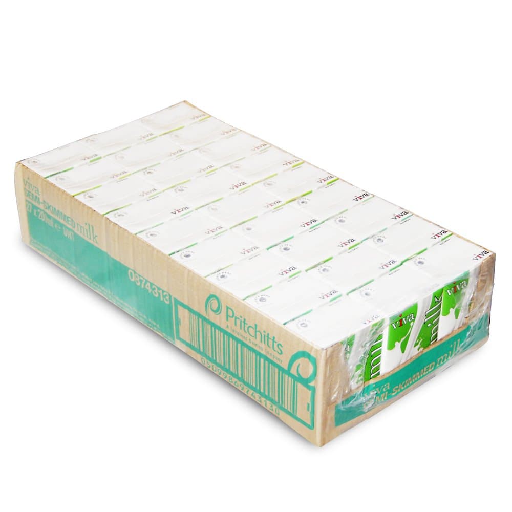 VIVA Semi Skimmed Milk Cartons - 27x200ml