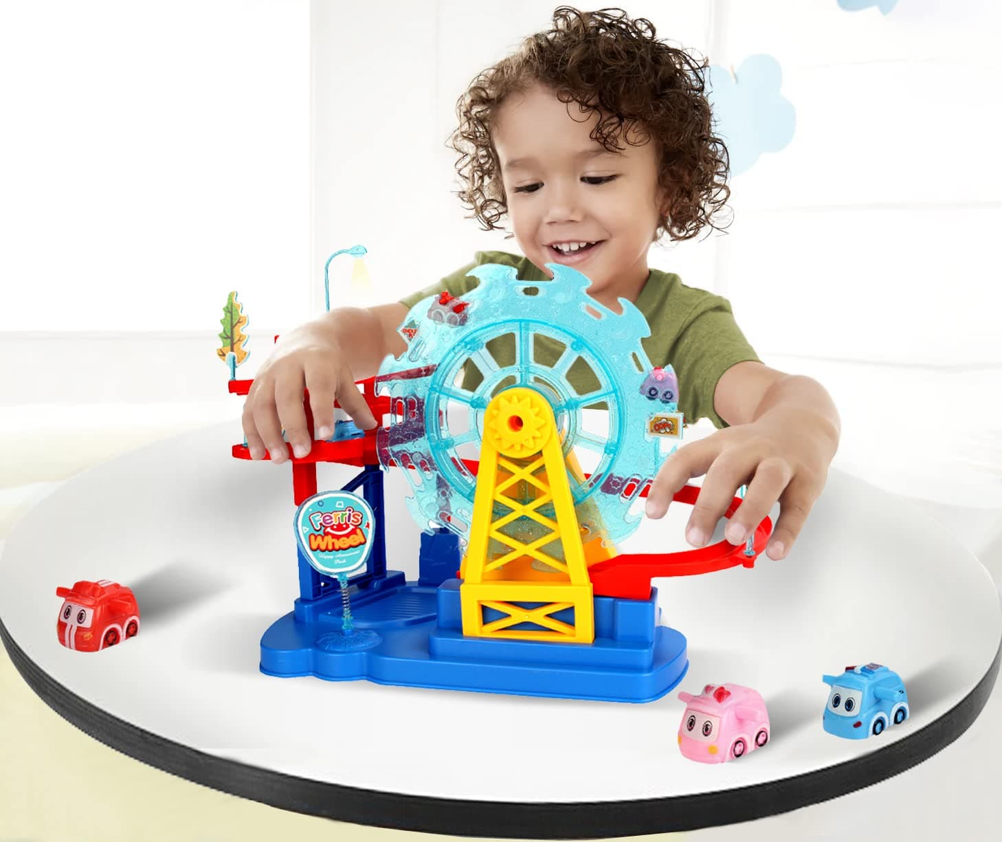 Tumbling Car Game Pull Out Ferris wheel Family Fun Toy Tumblin Monkeys Tree