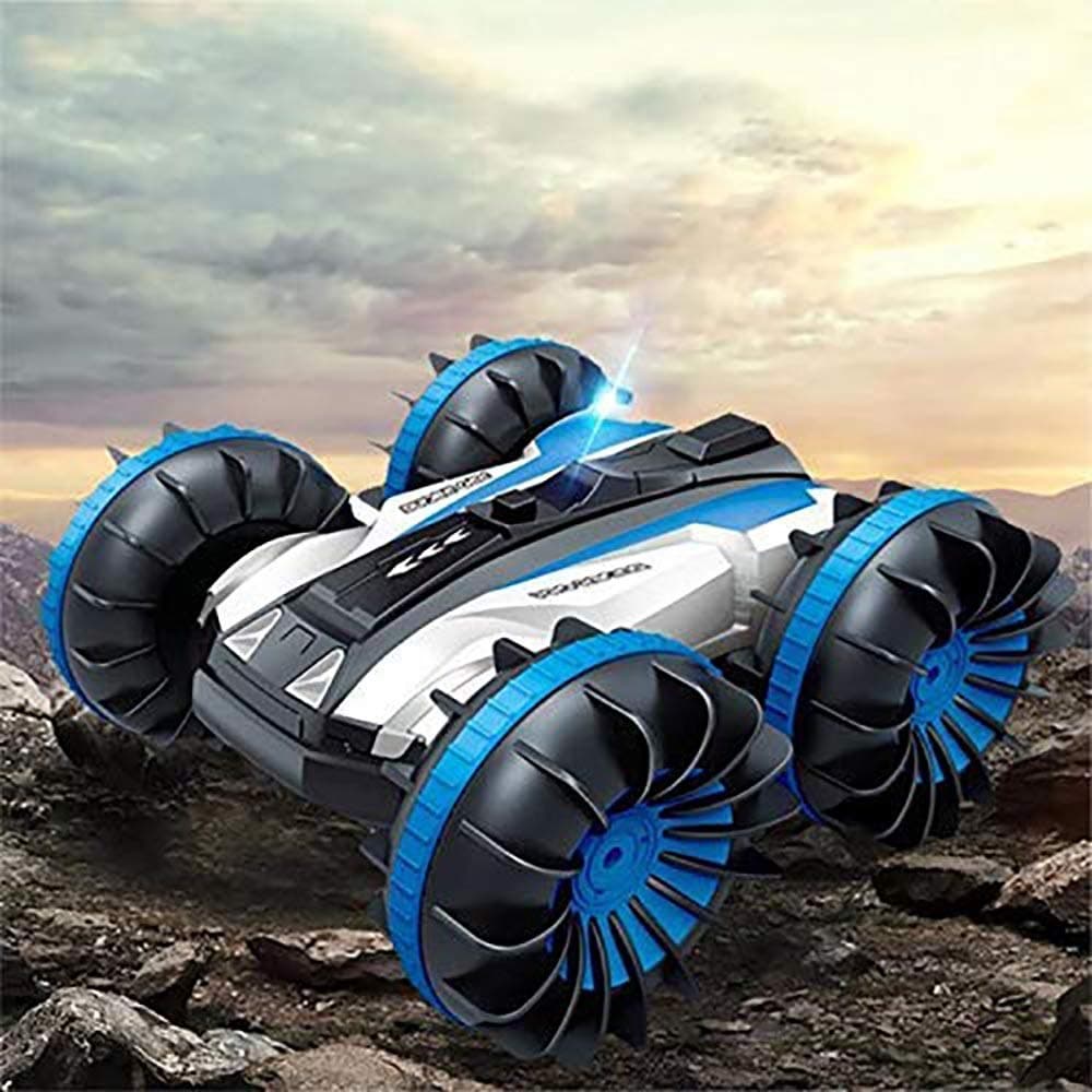 SJBF RC Car 2.4GHz Electric Stunt Car Toys Waterproof Stunt Car RC Car 2 Sides Driving On Land Water Land Rc Cars Remote Control Amphibious Cars For Children Waterproof Car
