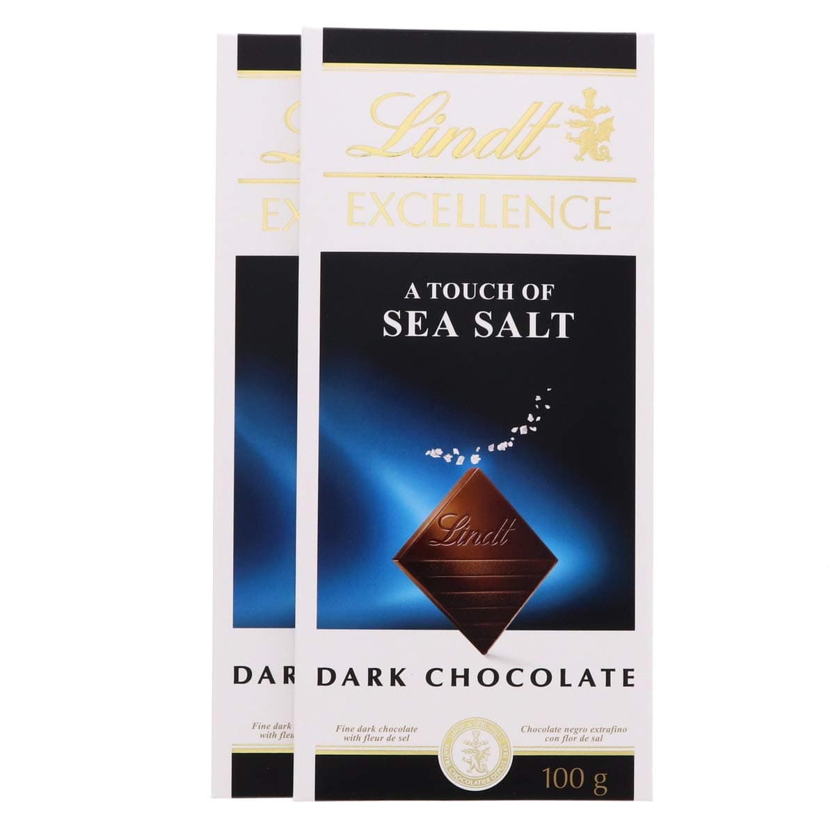 LindtCHOCOLATE EXCELLENCE SEA SALT 100 GM (Pack of 2)