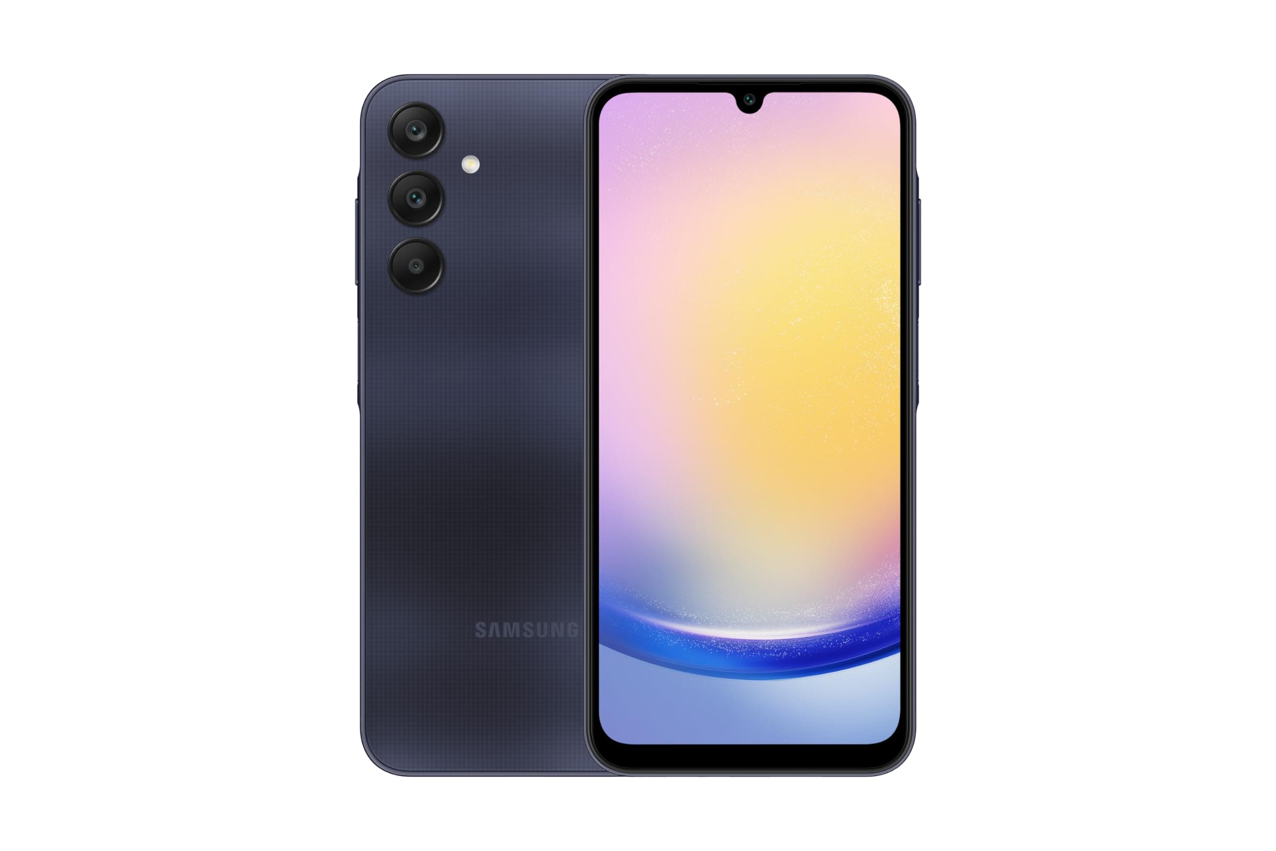 Samsung Galaxy A25 5G 128/6GB RAM Dual Sim, Unlocked to all Carrier, With Additional Official 25W UK 3Pin Adapter (EP-T2510) Retail Pack, Clear Case, 512GB Free Micro SD Card (Blue Black)