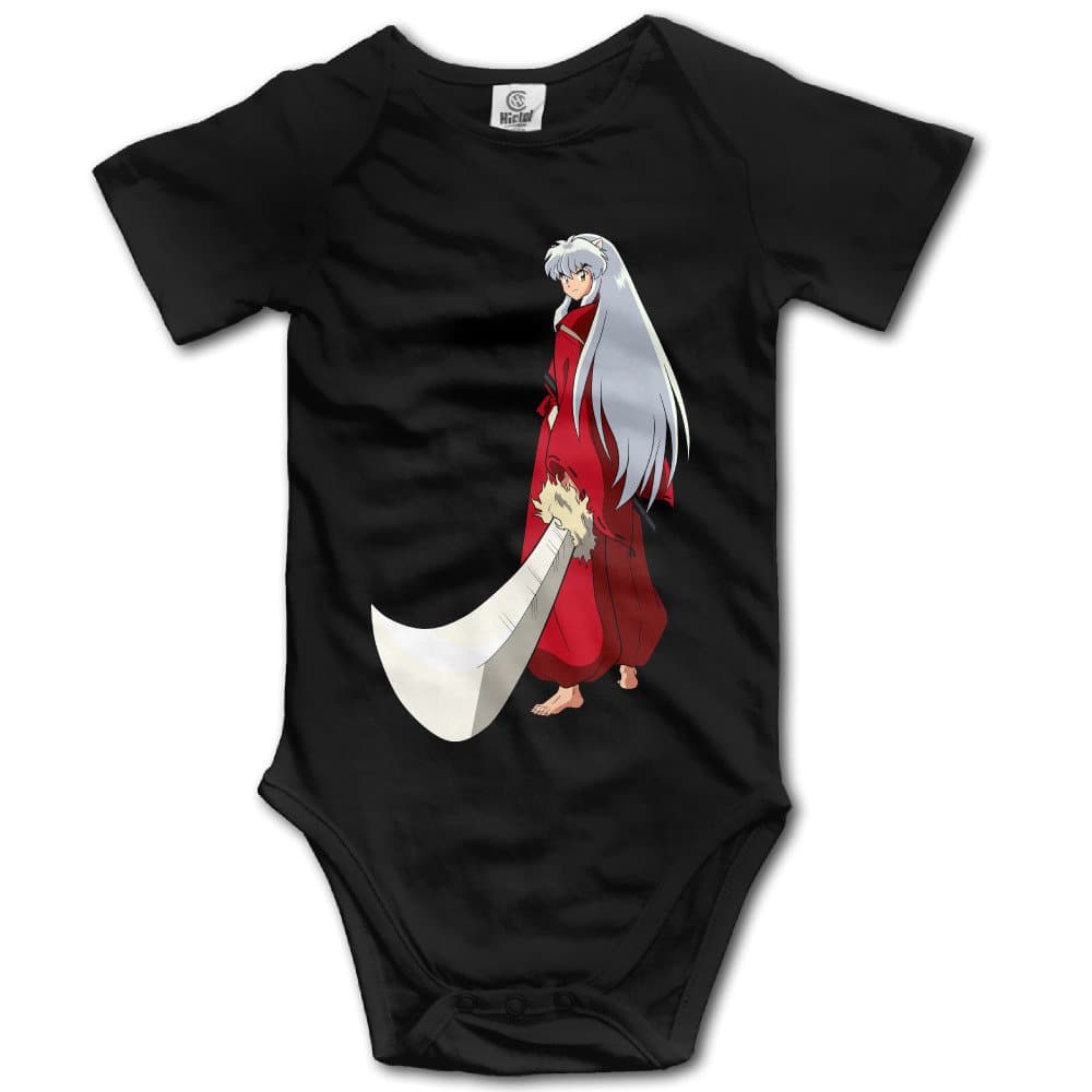 Small Rivers The Popular Anime Cartoon Inuyasha Baby Onesie Infant T Shirt Black Apparel