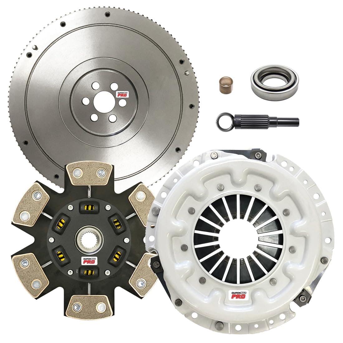 ClutchMaxPRO Performance Stage 3 Clutch Kit with Flywheel Compatible with 1989-1998 Nissan 240SX 2.4L KA24E KA24DE (CP06154HDCFW-ST3)