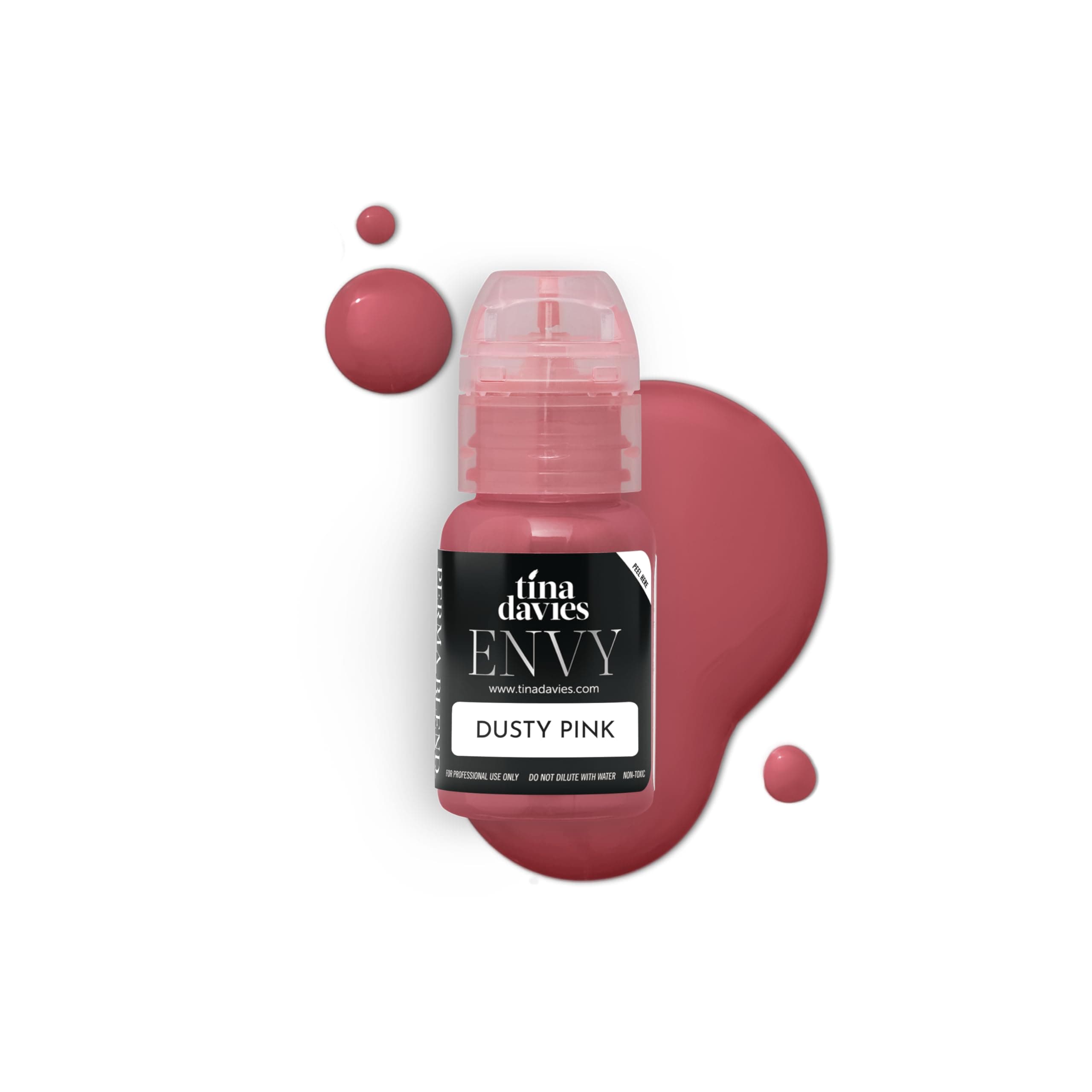 Professional Envy & Lust Lip Pigments - Permanent Lip Makeup - Colors Heal True to Tone - High Retention - Envy Dusty Pink, 1/2oz/15ml Bottle