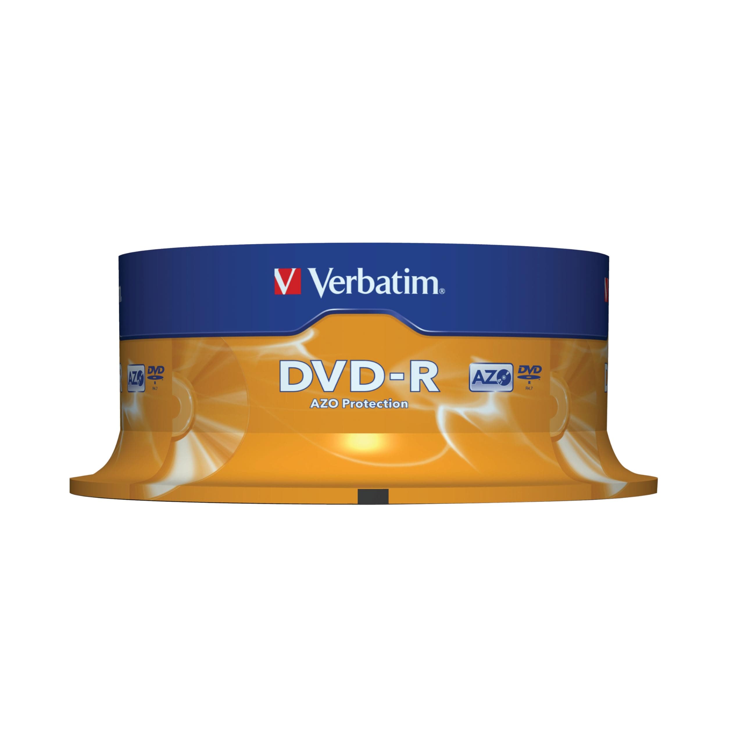 Verbatim DVD-R Discs 25 Spindle Pack, Bulk Pack 25 x DVD-R Blank Discs with AZO Protection Against UV, 16x Speed, 4.7 GB
