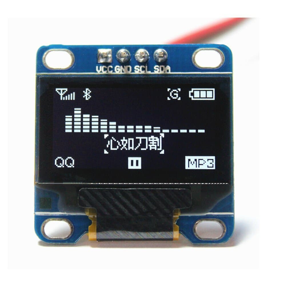 OLED 0.96" 124x64 White I2C Display Module