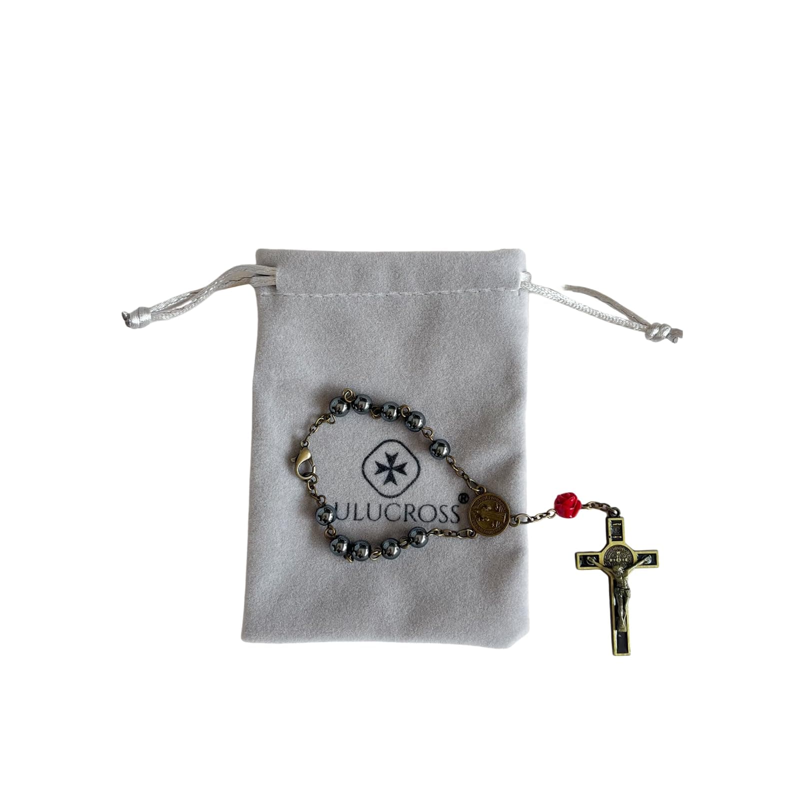 6cm Black Gallstone Rosary Catholic Rosary For Car Hanging Prayer