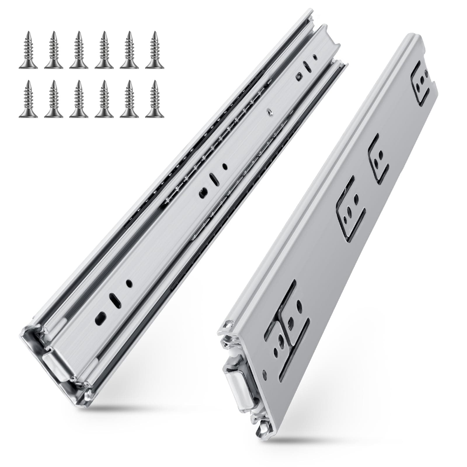 SLIDEWAY 200 Lbs Heavy Duty Drawer Slides 1 Pair 8 10 12 14 16 18 20 22 30 32 40 Inch Full Extension Ball Bearing Sliding Rails Cabinet Runners Tracks Tool Box Glides-40