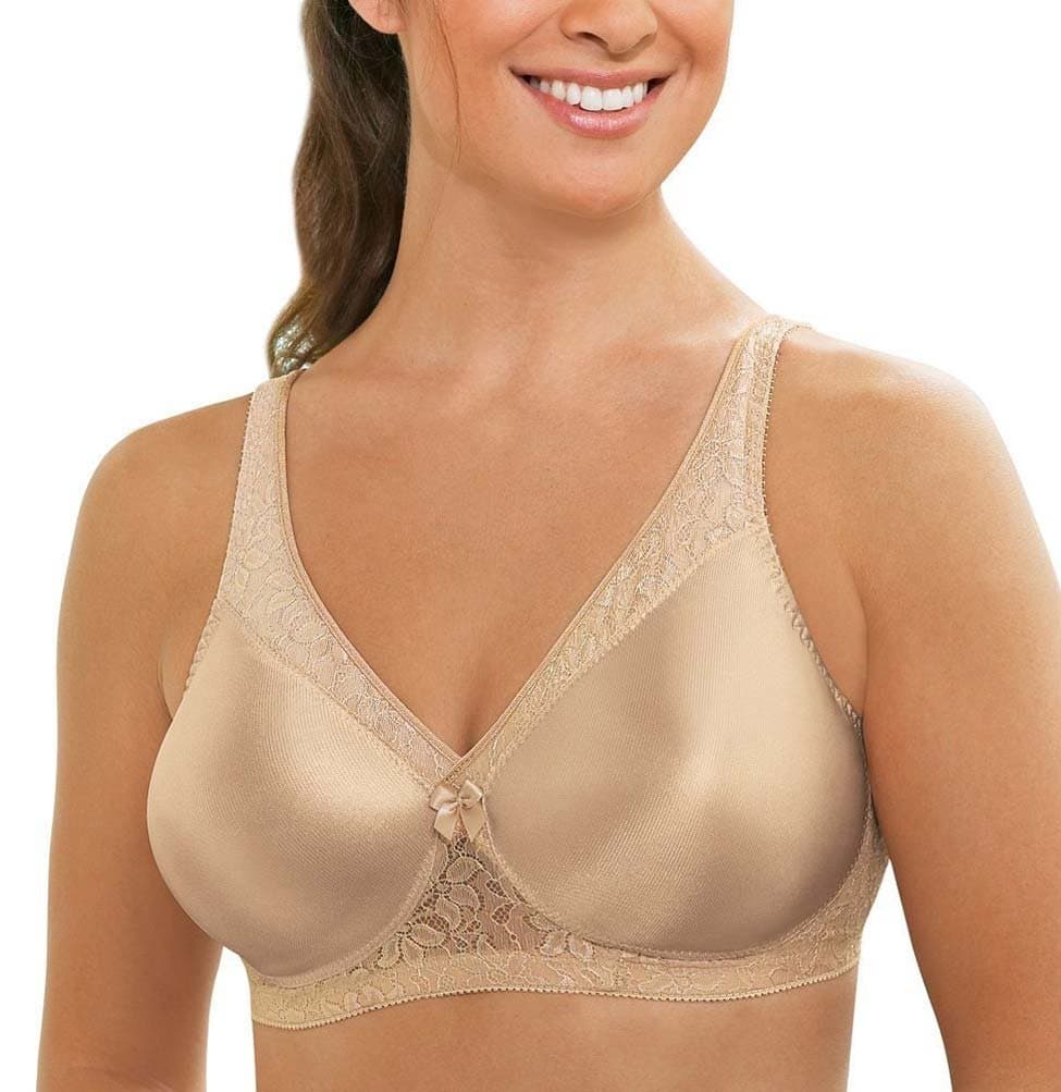 Glamorise Seamless Support T-Shirt Magic Lift Bra CAFE - 46 - DD