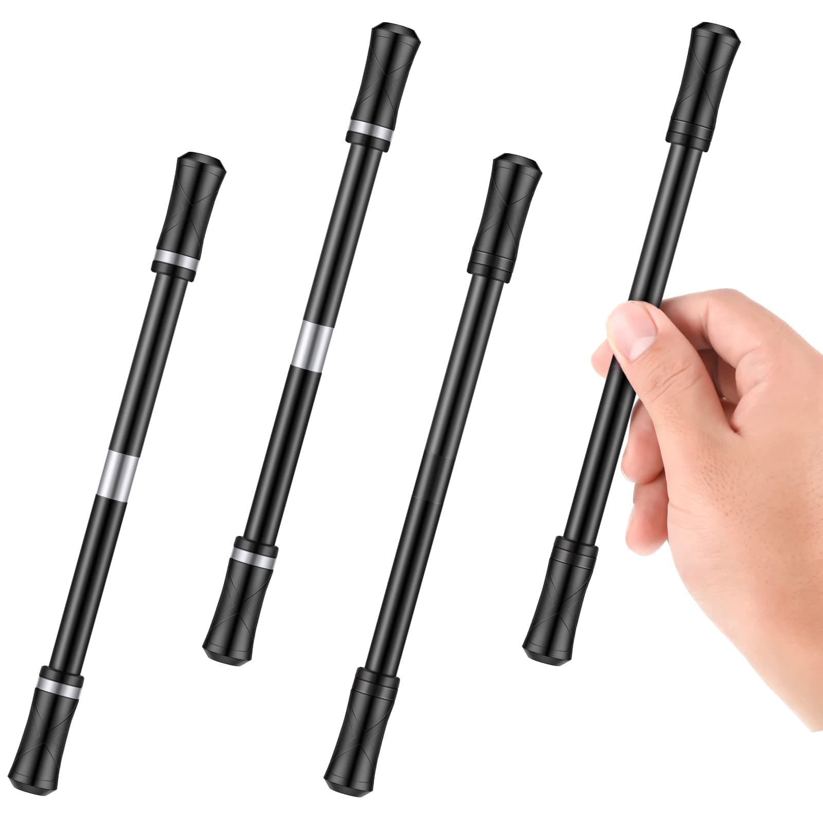 4 Pieces Pen Spinning Pens Without Pen Refills Pen Spinner Gaming Finger Pens Fidget Mod Pens with Spinner Pen Spin Mod for Student Learning Office Supplies (null)