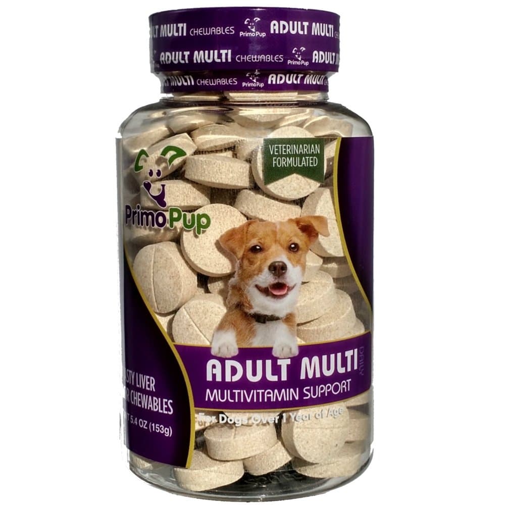 Adult Dog Multivitamin Vet Health | Supports Physical & Mental Wellbeing | Vet Formulated | Easy to Digest | No Artificial Colors, Flavors, or Grains | Made in The USA | 60 Chewables