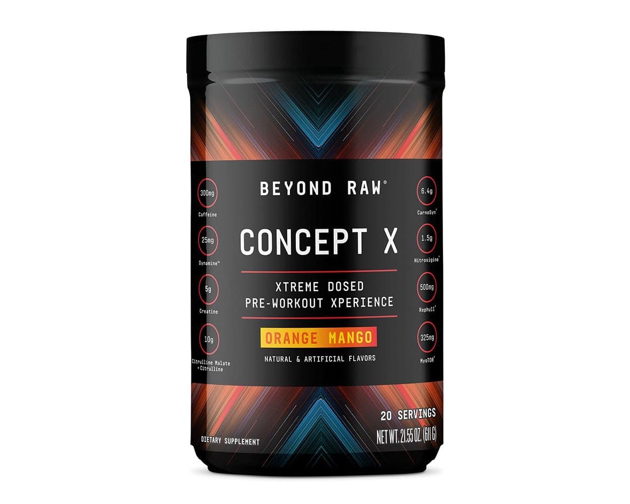 GNC BEYOND RAW® Concept X Pre-workout (Sweet & Tart) 20 Servings