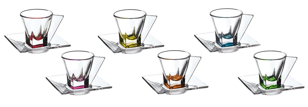 Fusion Crystal Multicolor Espresso Set