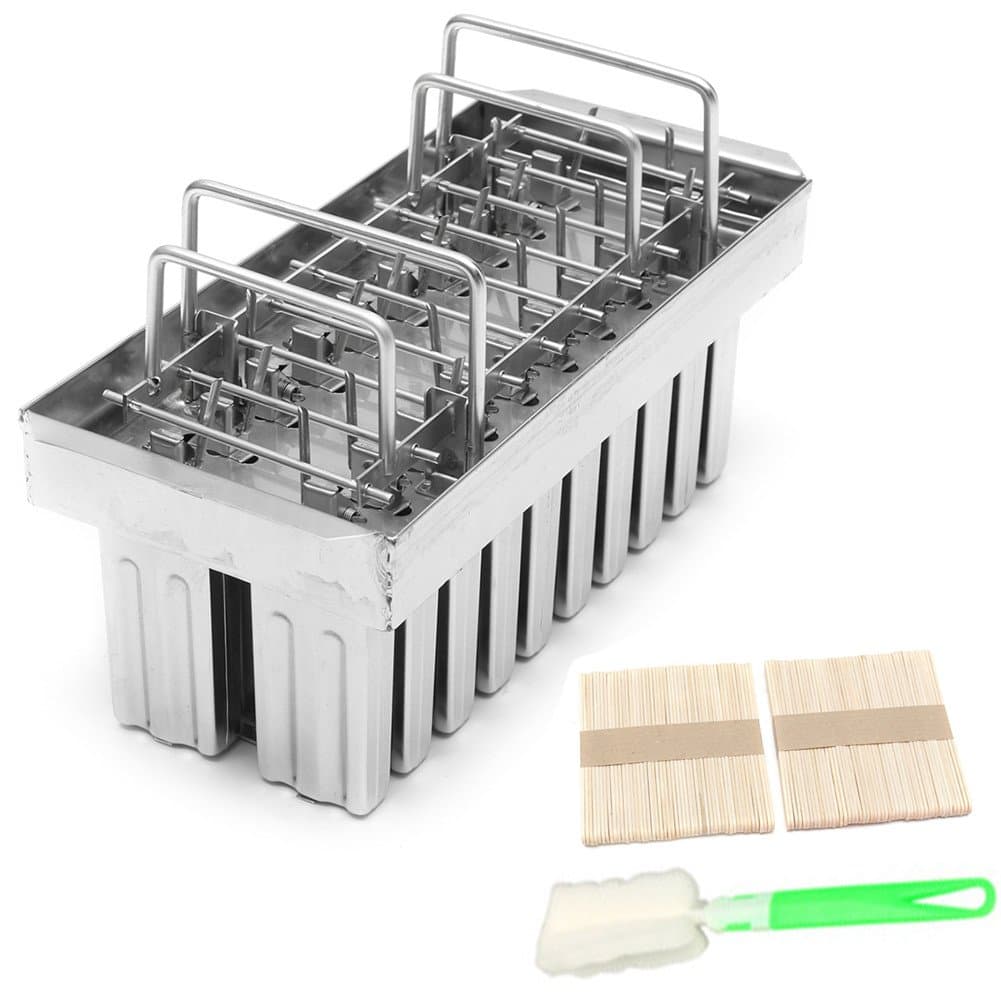 Stainless steel ice lolly mould, ice cream mould, for DIY, home use, for 20 pcs