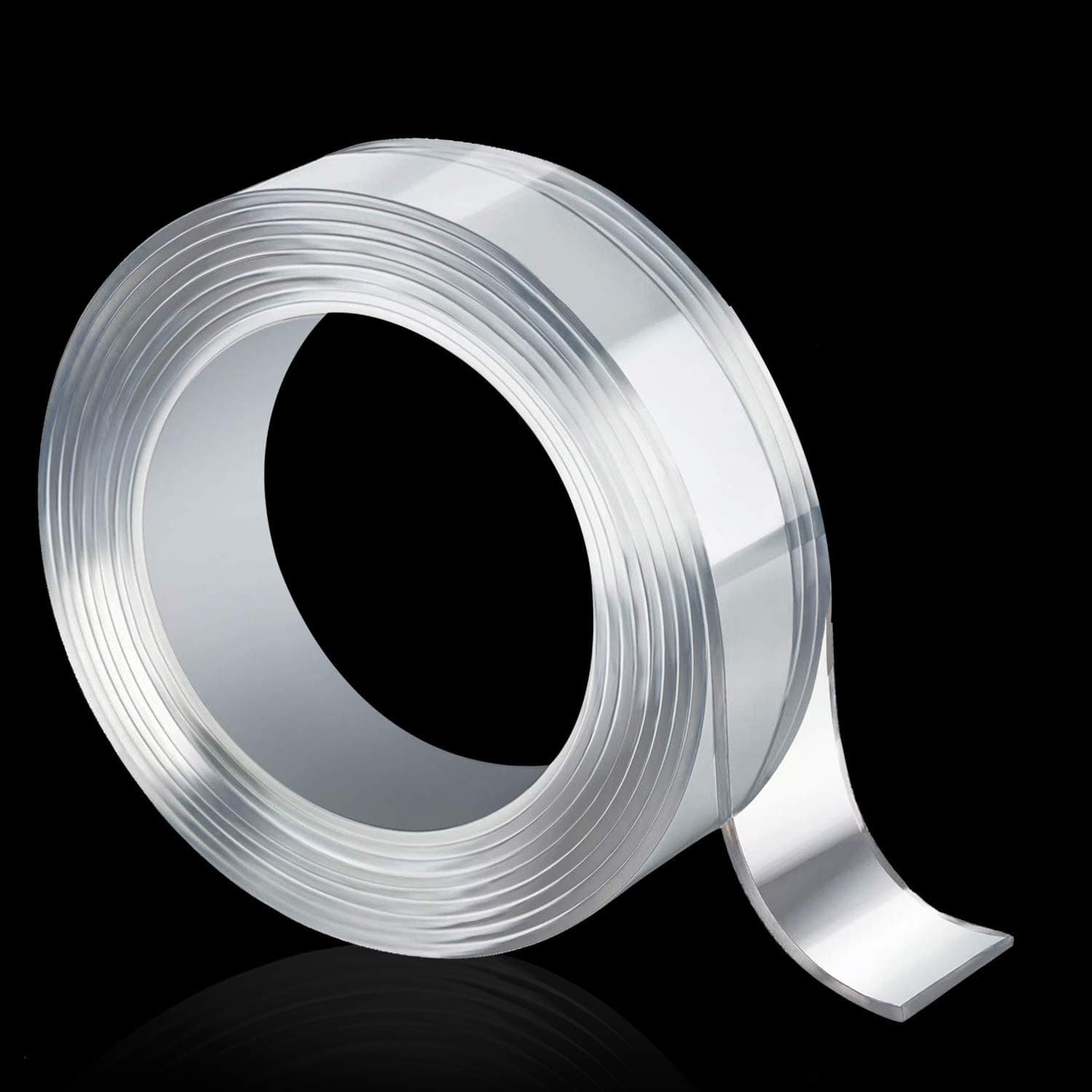 Soneer Reusable Nano Adhesive Tape,3 Meter Multifunctional Double Sided No-Trace Removable Glue Tape, Washable Strong Gel Tape for Wall, Kitchen, Carpet, Photos Fixed(Transparent)