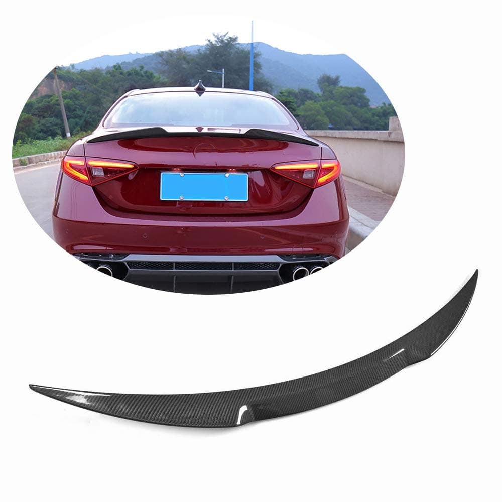 Carbon Fiber Rear Trunk Spoiler for Alfa Romeo Giulia Sedan 2015-2024 Car Rear Boot Lid Highkick Spoiler Wing Lip