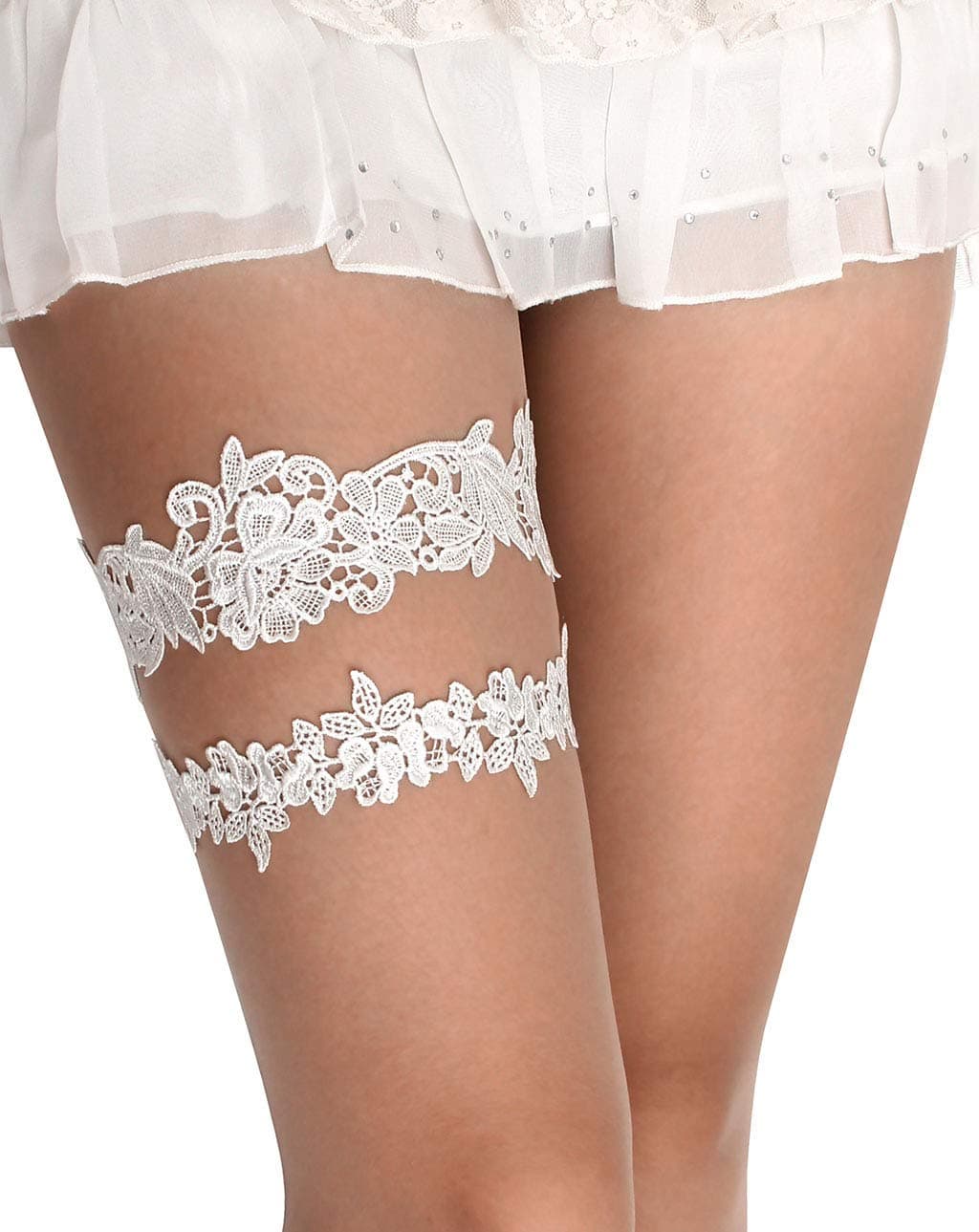 IMOMOTOWedding Garters for Bride Garter Set for Bride Blue Wedding Garter Belts Lace Bridal Garter 2 Piece Plus Size