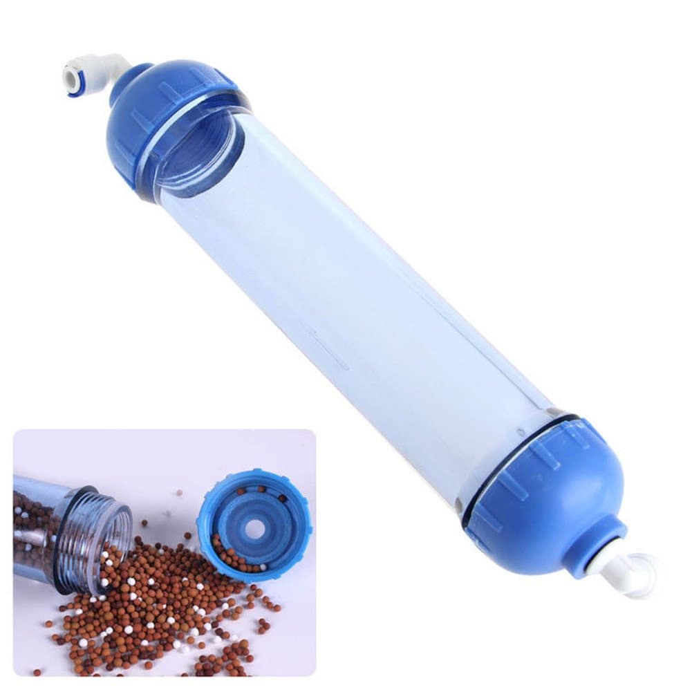 Replacement Water Filter Housing Fill Shell Filter Tube Transparent Reverse Osmosis,Two Open Ends, Refillable Inline Filter Reverse Osmosis(1 Pack)