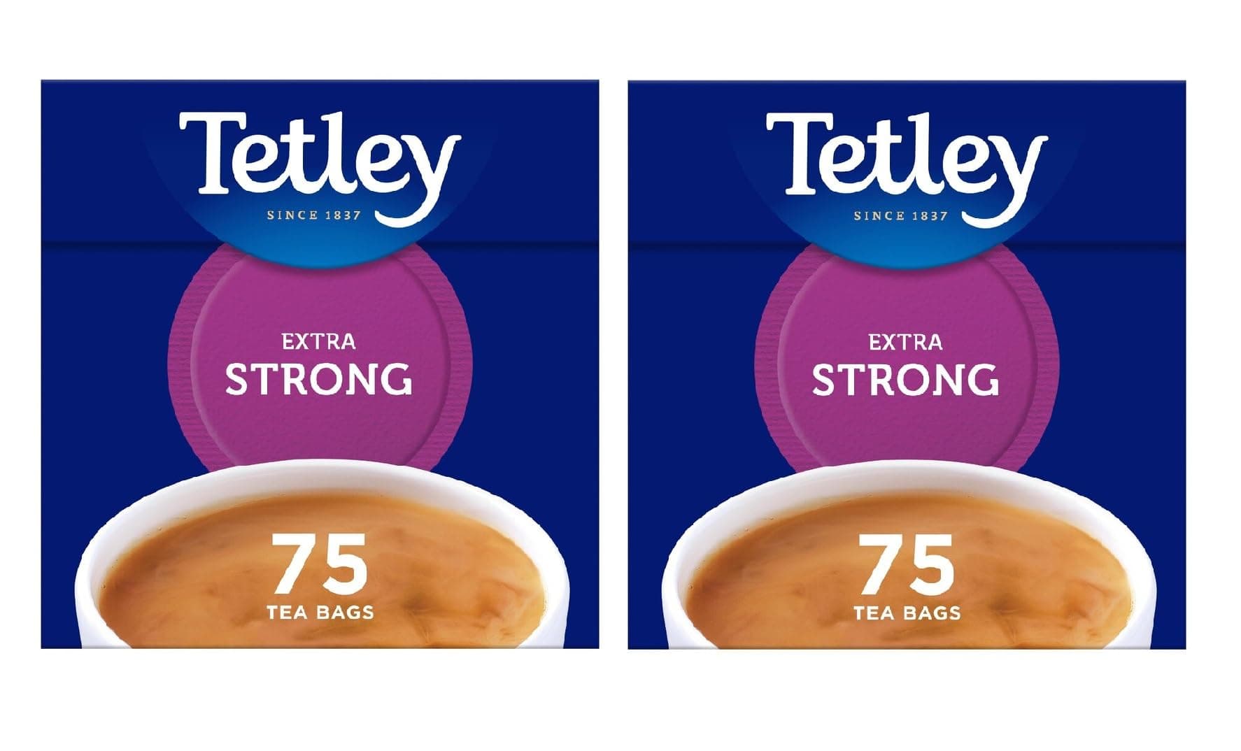 TetleyExtra Strong Tea Bags 75 per pack - Pack of 2
