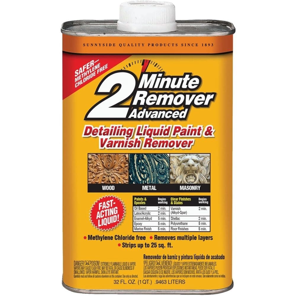 Sunnyside Corporation 2 Minute Remover Advanced Detailing Liquid Paint & Varnish Remover, 1 Quart - Liquid
